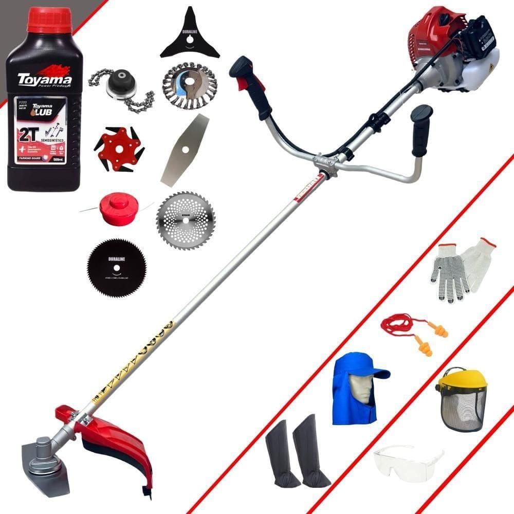 Roçadeira 8 Em 1 Bcj620l à Gasolina + Epi + Óleo Toyama 2t