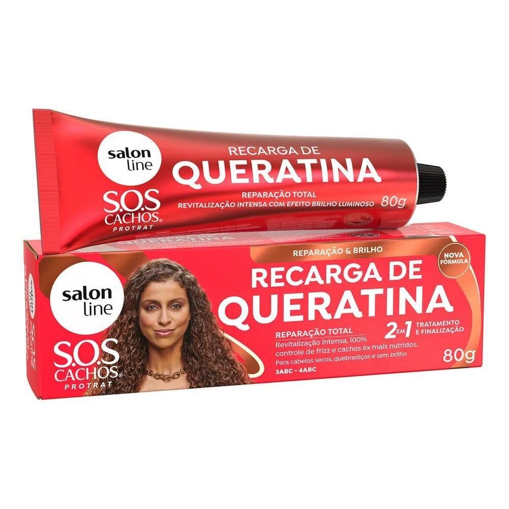 2X Recarga Queratina Salon Line Sos Cachos Reparação Total 8