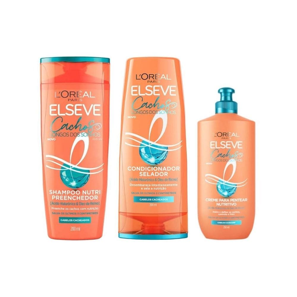 Kit Elseve Cachos Dos Sonhos Sh 200Ml+Cond 200Ml+Cr Pent