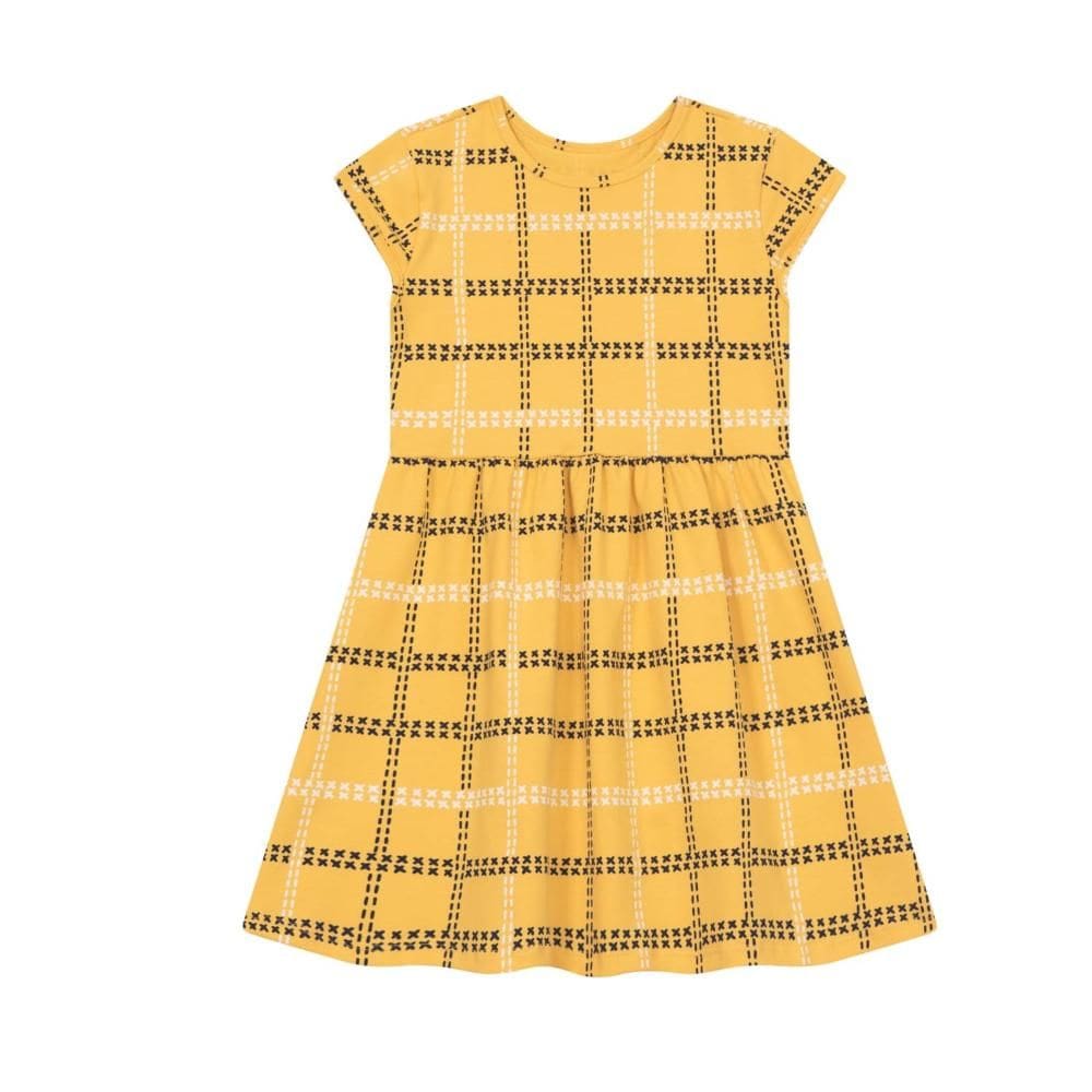 Vestido infantil menina quadriculado Brandili