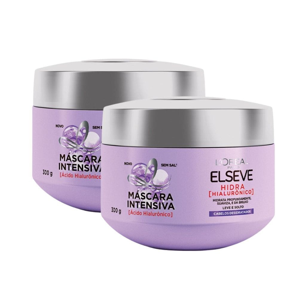 Kit 2 Creme de Tratamento Preenchedor L`Oréal Paris Elseve Hidra Hialurônico, 300g