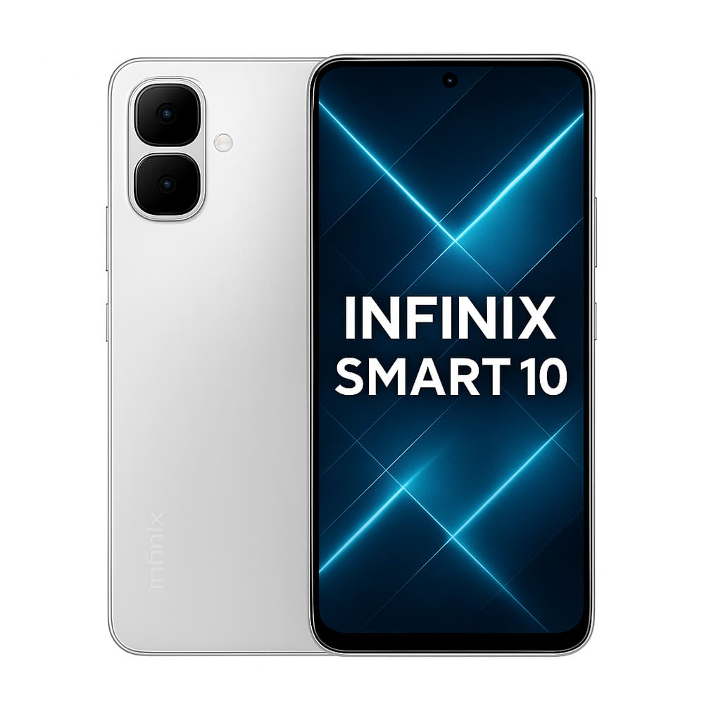 Smartphone Celular Infinix Smart 10, 128GB, 4GB RAM, Android 15, Tela 6,67 HD+ 90Hz, Câmera Dupla 50MP, Bateria 5000mAh, Dual SIM, Prata
