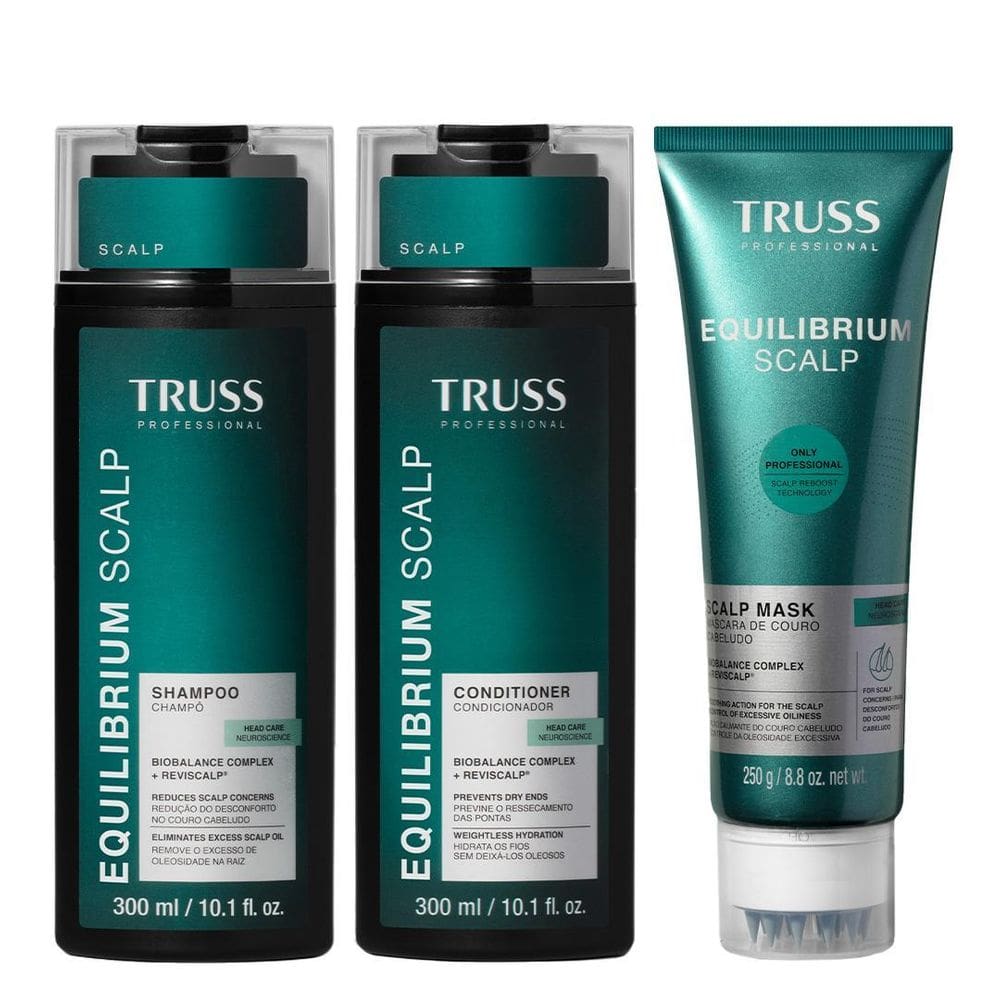 Truss Equilibrium Scalp Shampoo Condicionador + Máscara 250g