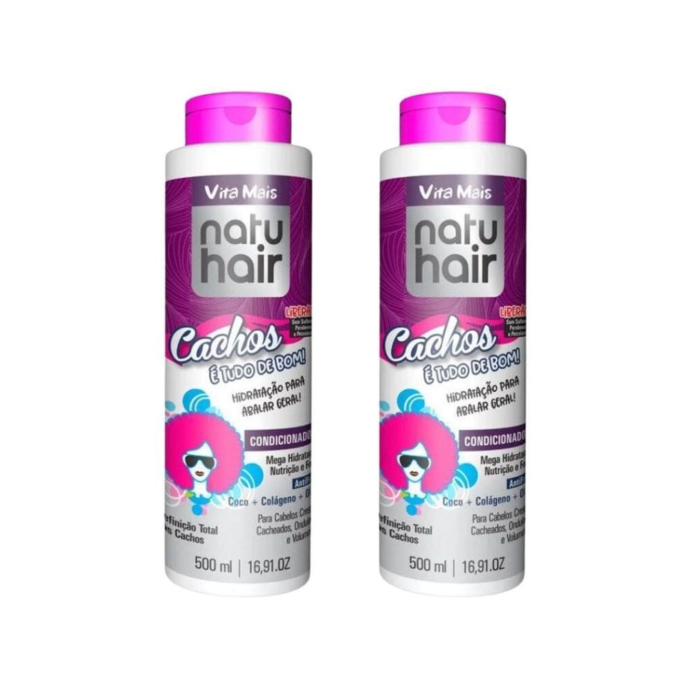 Condicionador Natuhair 500Ml Cachos E Tudo De Bom-Kit 2Un