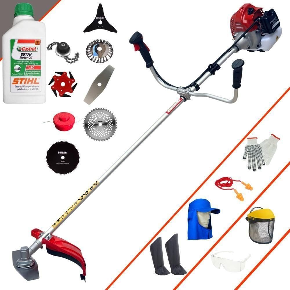 Roçadeira Lateral 8 Em 1 Bcj620 + 6 Facas + Óleo Stihl + Epi