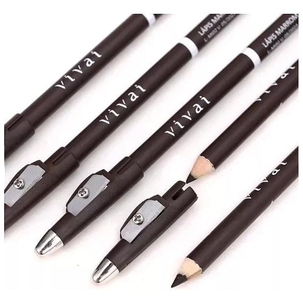 2X Lápis Para Sobrancelhas Vivai X Unidade Cor Marrom