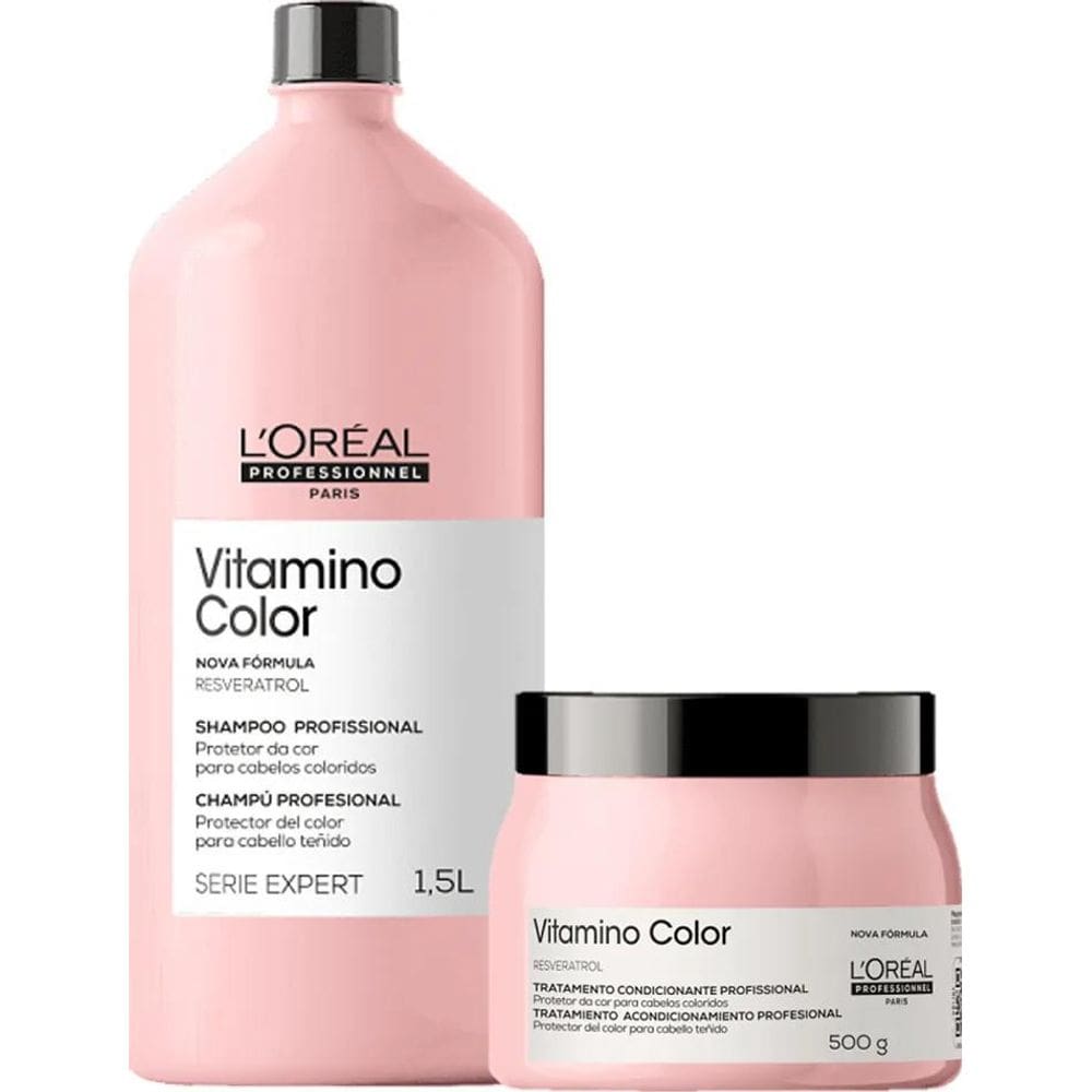 Loreal Vitamino Color Kit - Shampoo 1500Ml + Máscara 500Ml