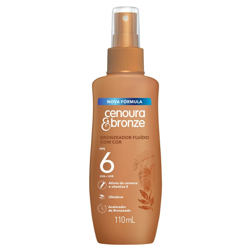 Bronzeador Cenoura e Bronze FPS 6 com Cor Spray 110ml