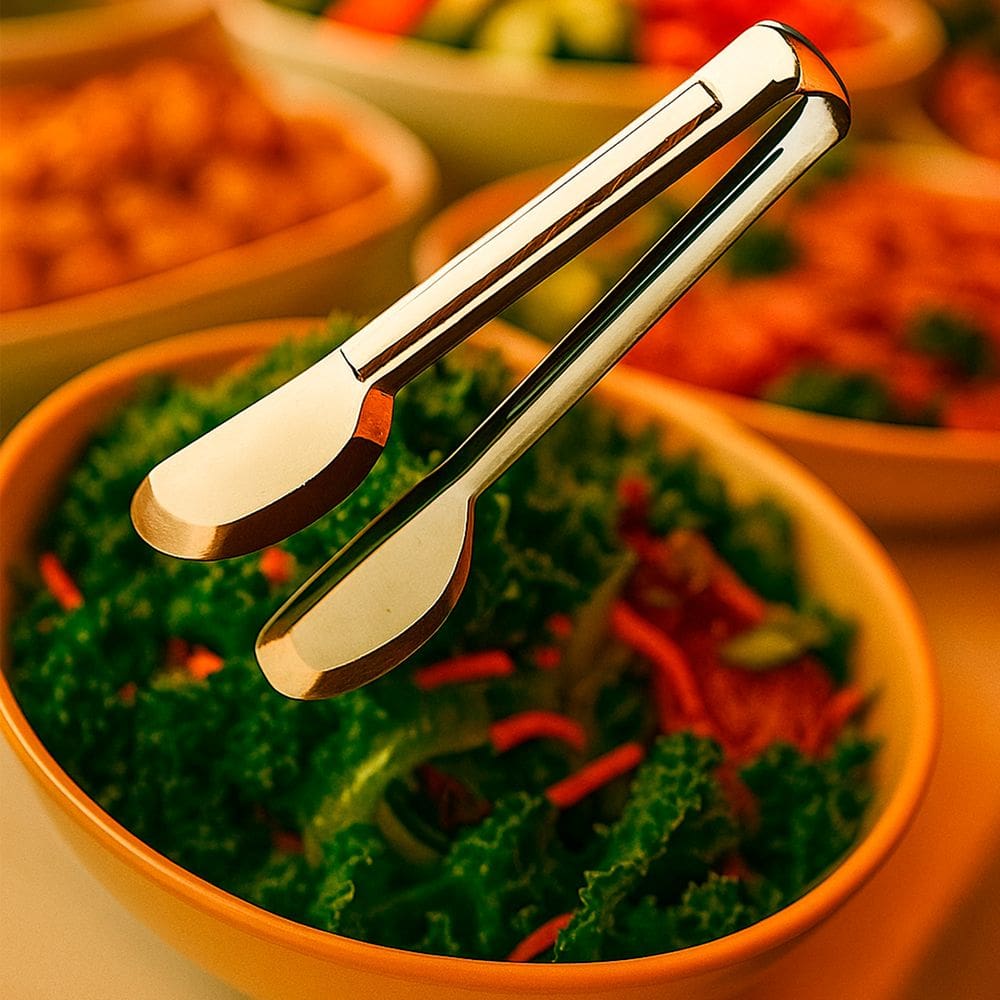 Pegador Pegadores De Massa 28CM Pão Saladas Para Cozinha Em Aço Inox Multiuso Universal