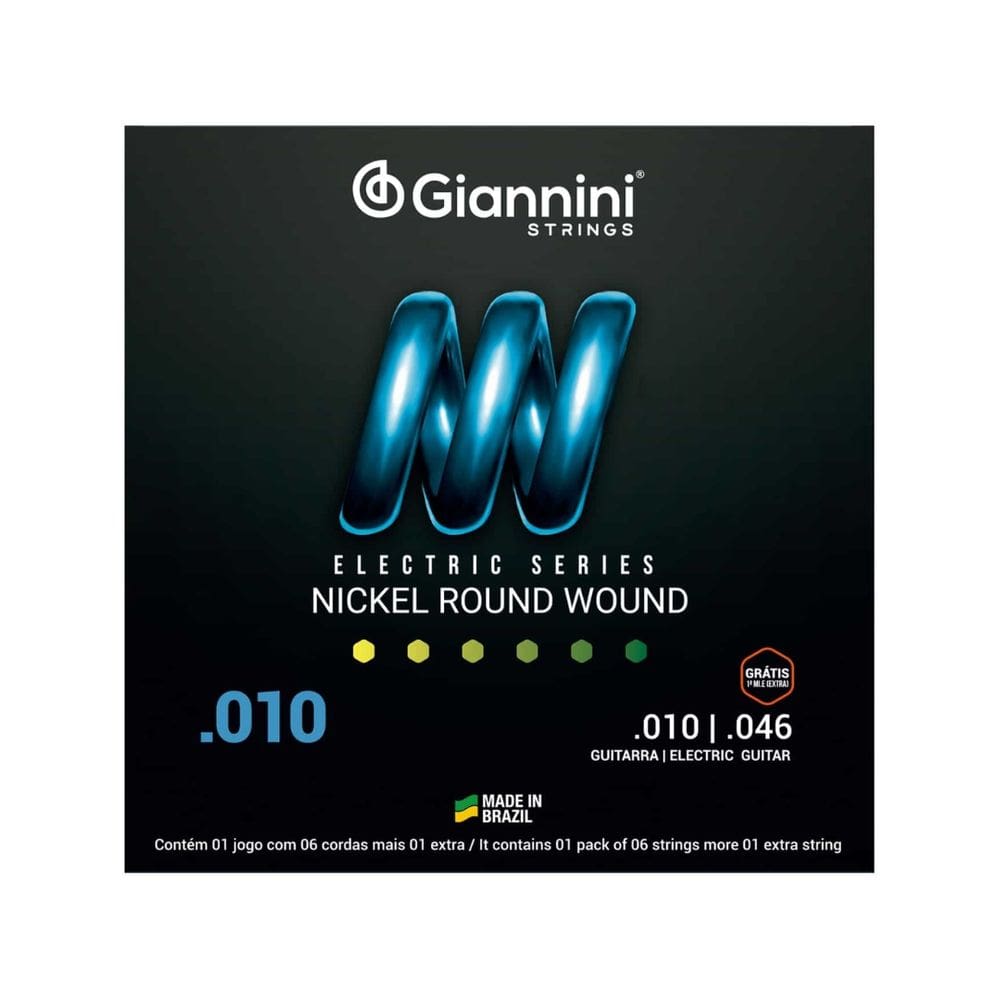 Encordoamento Giannini P/guitarra Niquel 0.010 Geegst.10