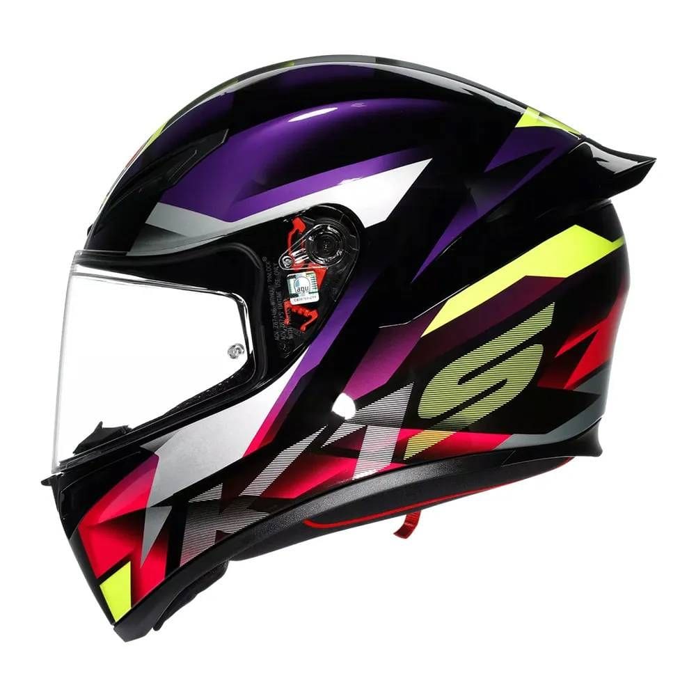 Capacete AGV K1S Fastlap Preto Roxo e Rosa