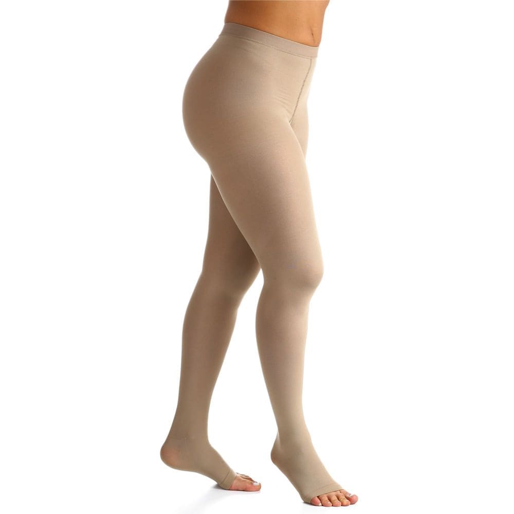 Meia Calça Sigvaris Select Comfort Premium 20-30 mmHg G (Tamanho Grande) Normal, Cor Natural, Ponteira Aberta