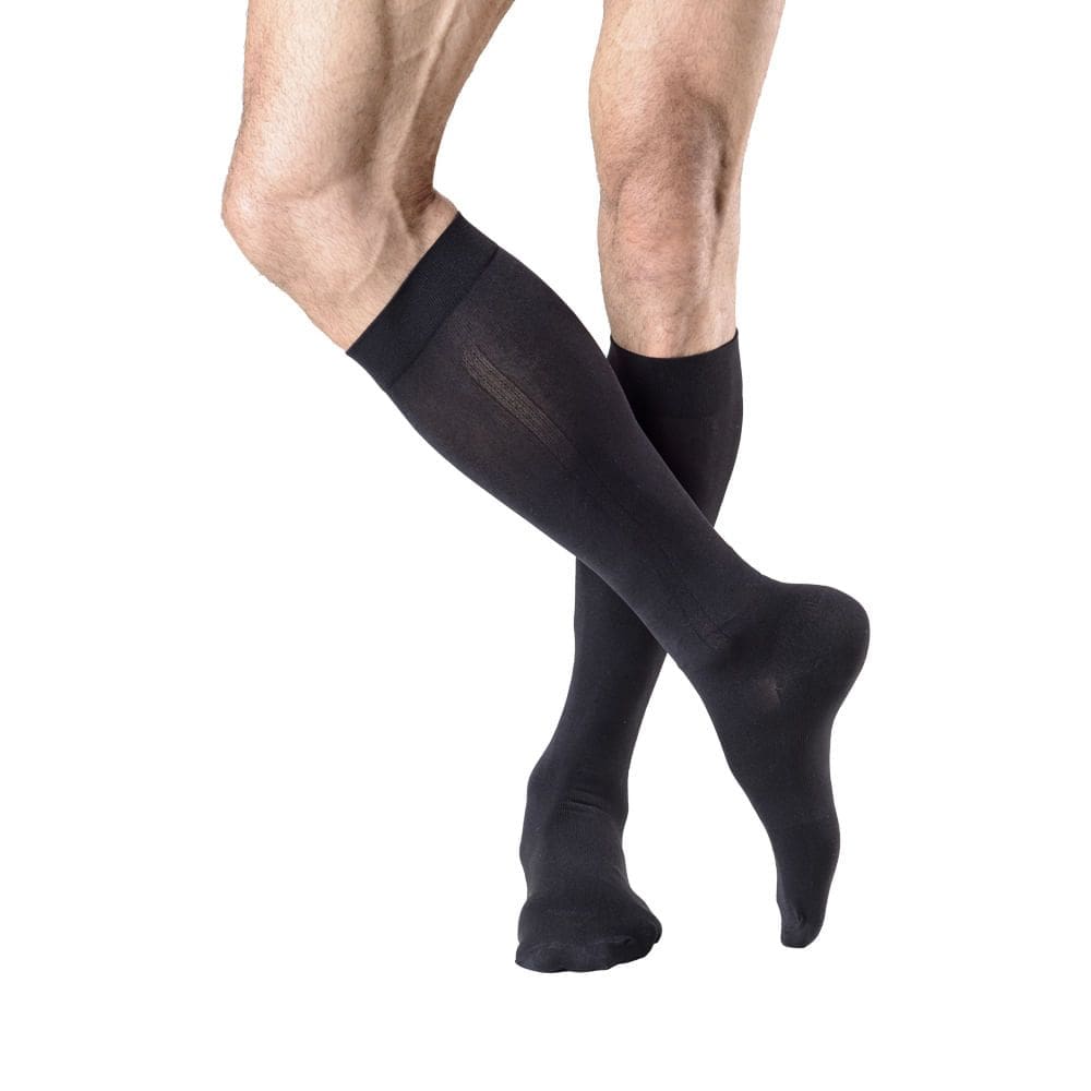 Meia Panturrilha (3/4) Masculina Sigvaris Actitud 15-20 mmHg Preta Tamanho Grande