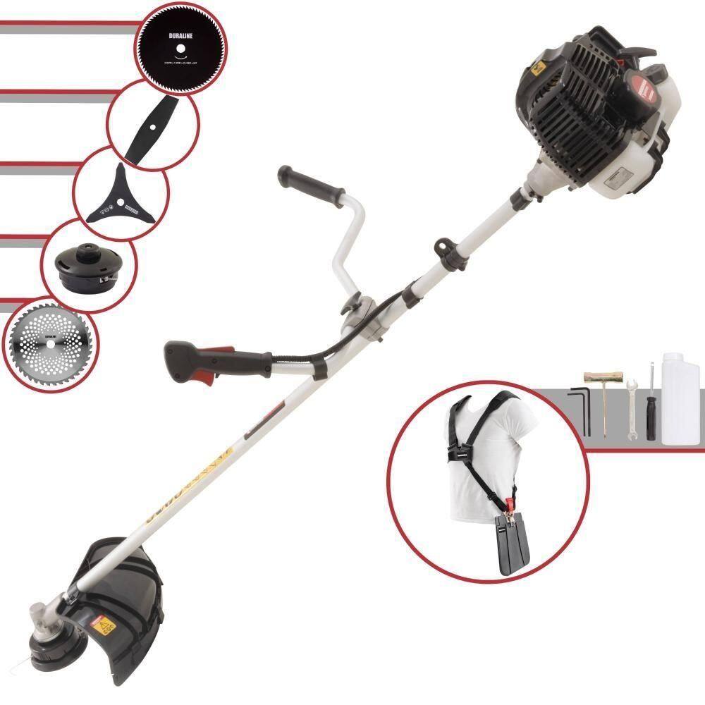Roçadeira Profissional Lateral Kawashima Kw52le À Gasolina 52c 2,5hp 2t + Faca 2 Pontas 330mm + Faca 40 Dentes 255mm +