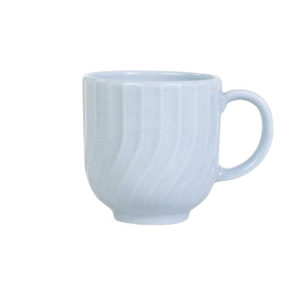 Caneca Chá Café Relevo Linea Azul 356 ml Germer Porcelanas