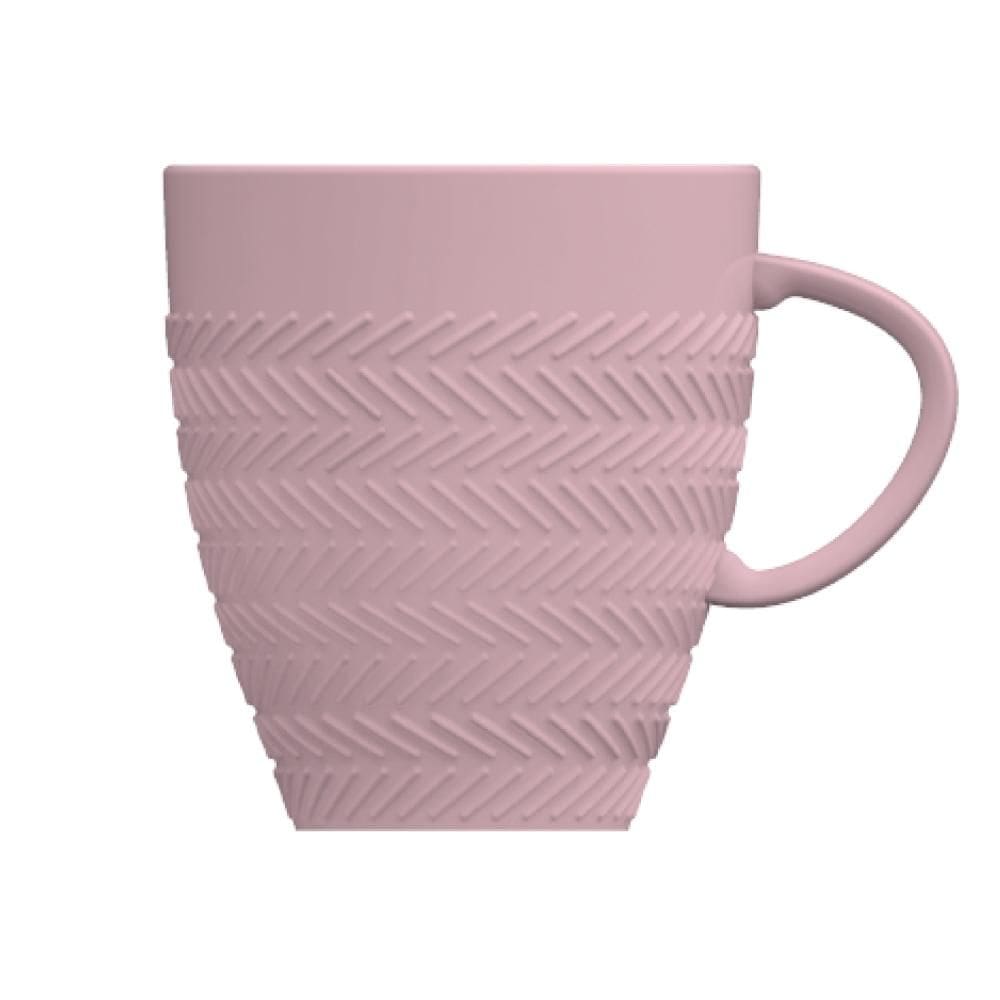 Caneca Chá Café Rosa Fractal Chevron 310ml Germer Porcelanas