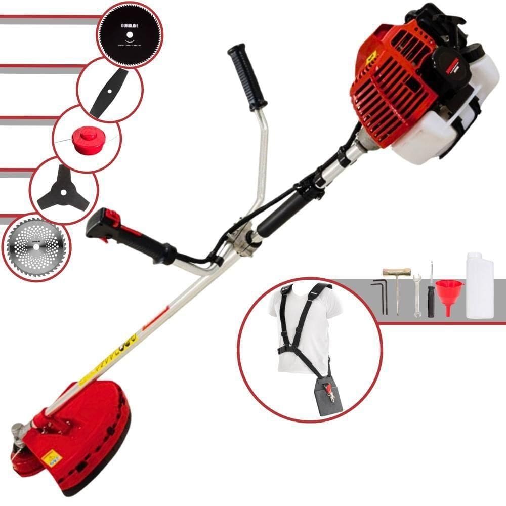 Roçadeira Kw43-l 43cc Com Carretel + Facas 2p 3p 40d E 80d