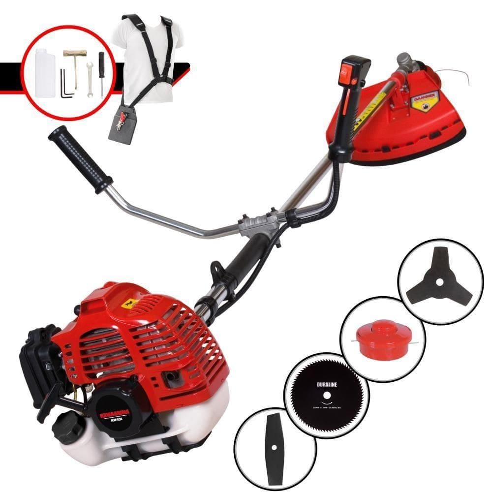 Roçadeira Kw43l 43cc 1,7hp Kawashima Com 4 Opções De Cortes