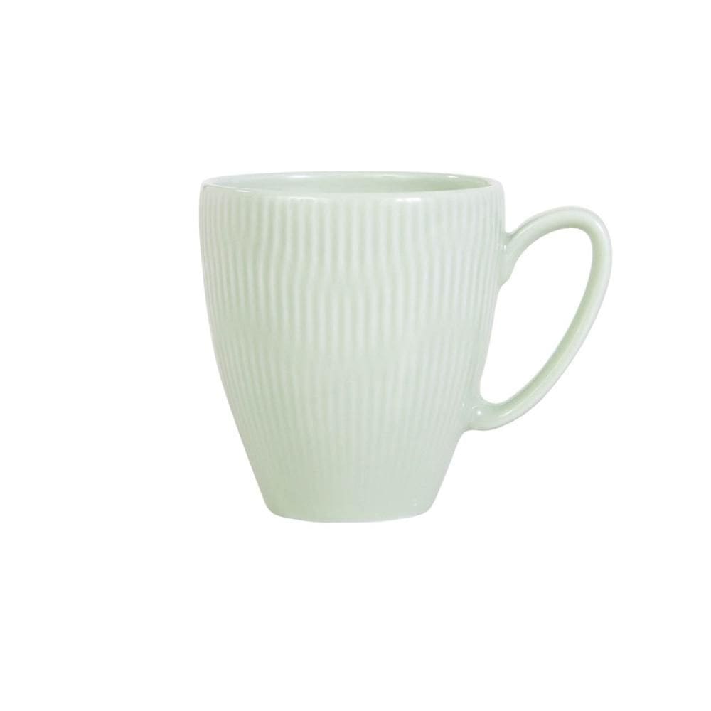 Caneca  Café Chá Shell Verde Menta 335 ml Germer Porcelanas