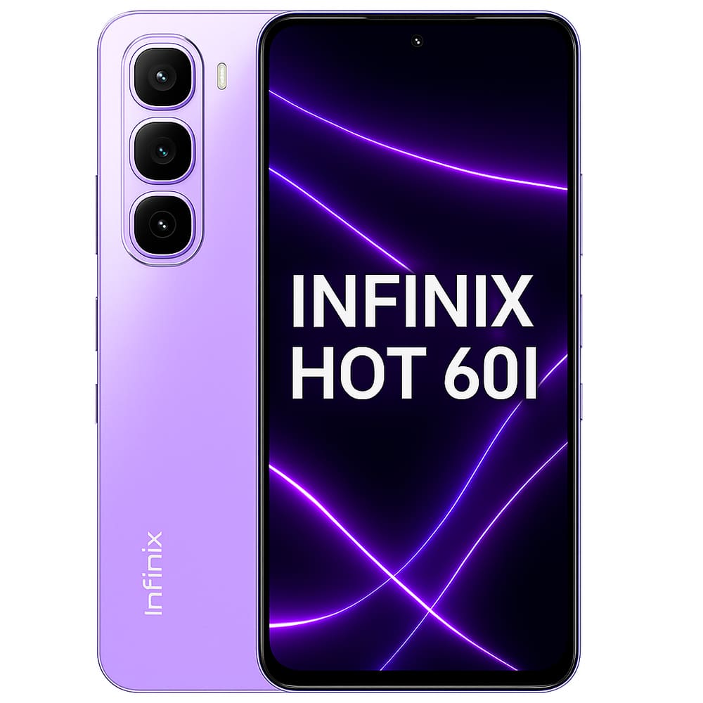 Smartphone Infinix Hot 60i, 256GB, 4GB RAM, Tela 6,6, Android 14, Câmera 50MP, Bateria 5000mAh, Dual SIM, Roxo