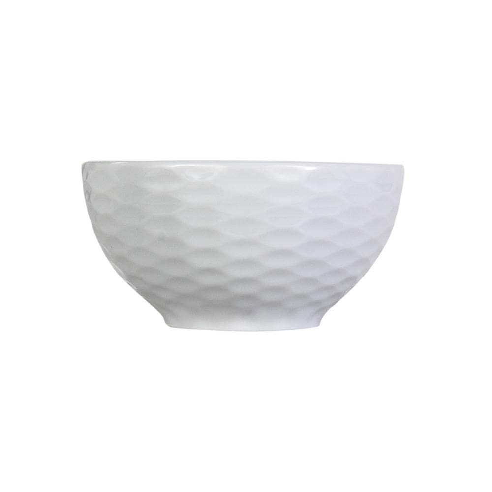 Bowl Tigela Sobremesa Branco Relevo Ondas 416 ml Germer