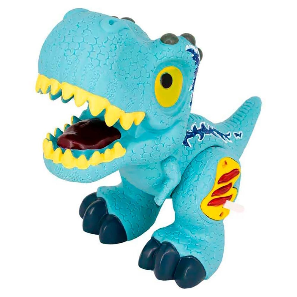 Dinossauro Dino Party em PVC Velociaptor Baby Azul 20cm com Som 083 - Dorémi