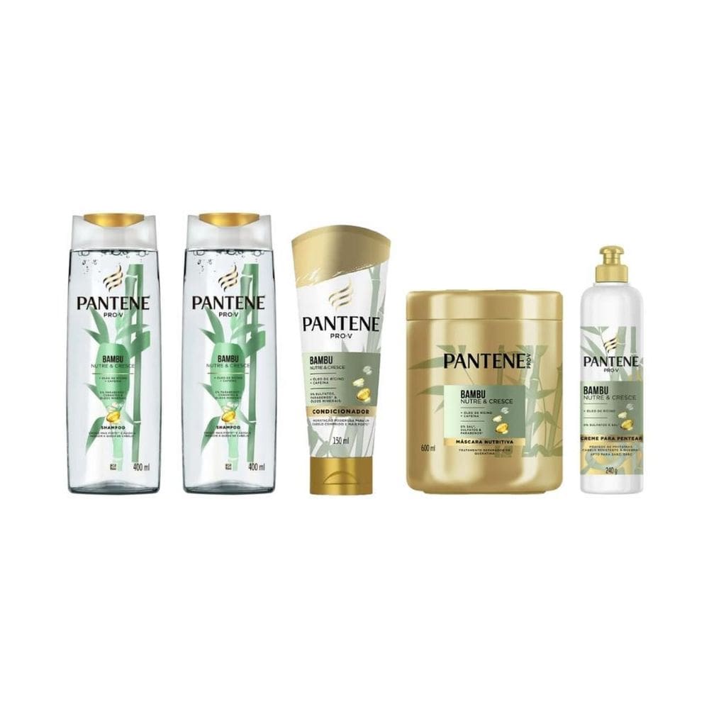 Kit Pantene Bambu 2 Sh 400Ml+Cond 150Ml+Masc 600Ml+Cr Pent