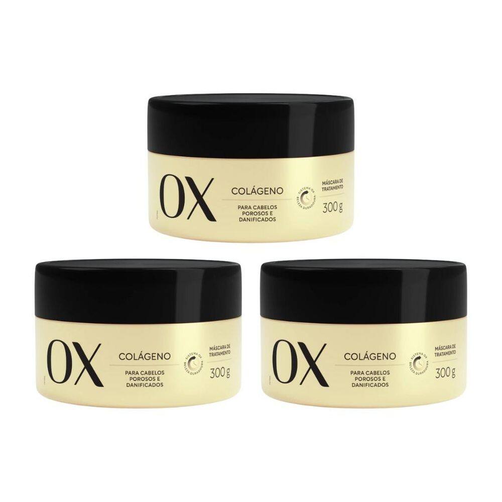 Mascara Ox 300G Colageno - Kit Com 3Un