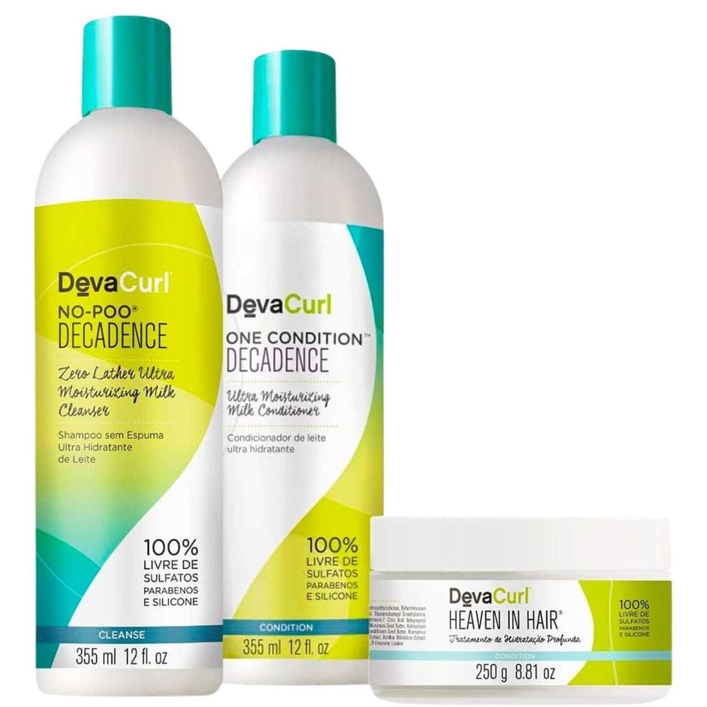 Kit Deva Curl Decadence One 355Ml Masc Heaven In Hair 250G