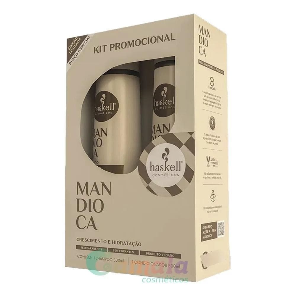 2X Kit Shampoo + Condicionador Mandioca 500Ml Haskell Full