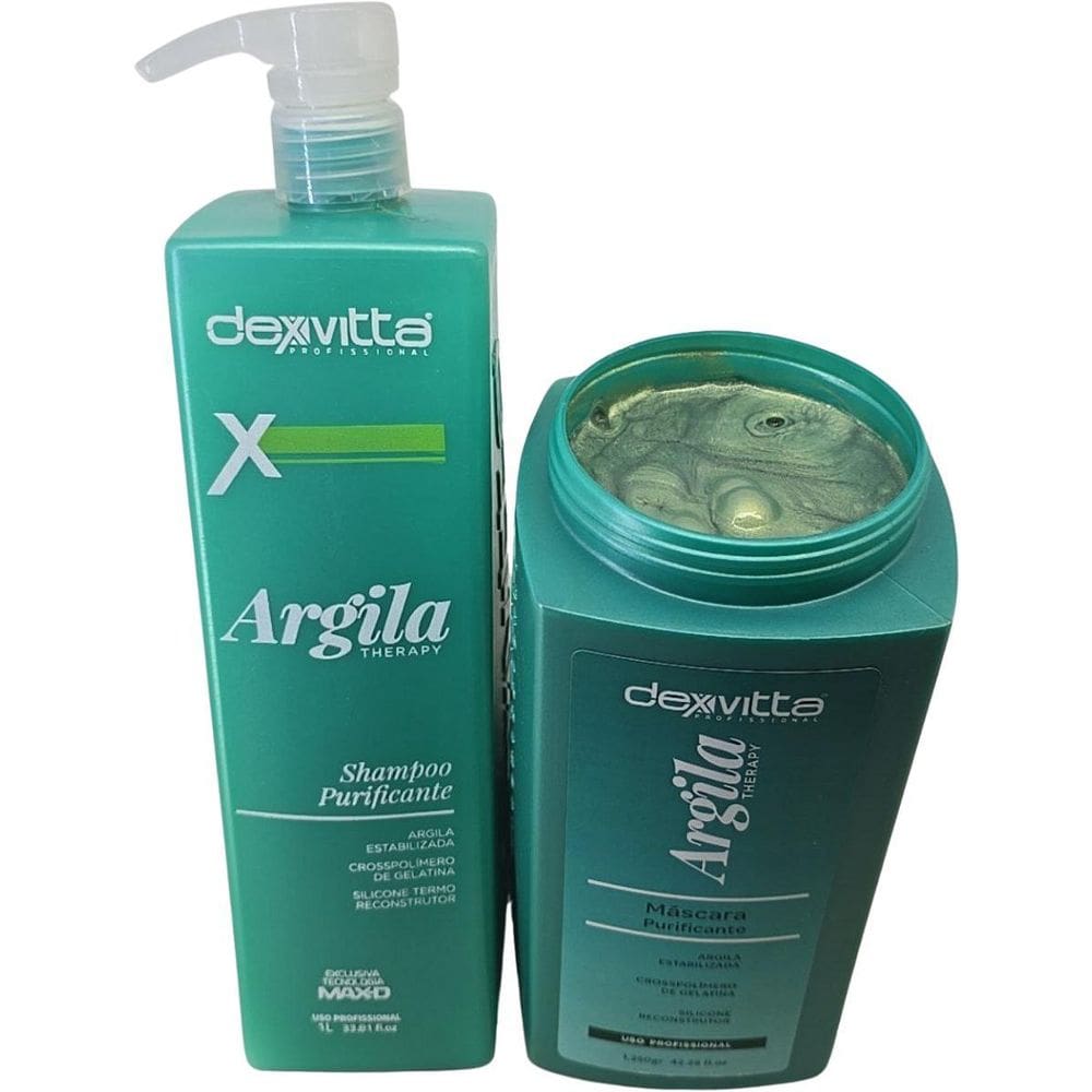 Kit Tratamento Sh 1 Kg Mascara 1250G Argila Therapy Dexvitta