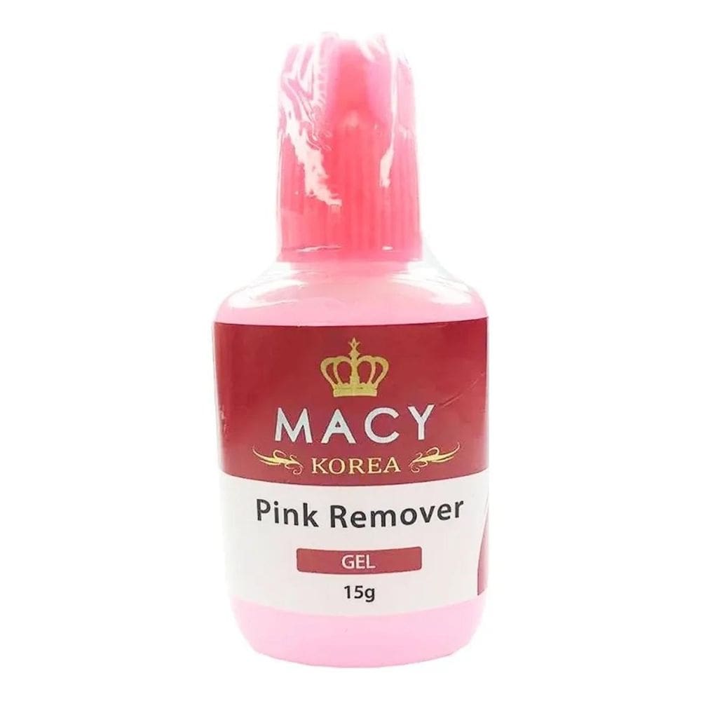 2X Removedor De Cola Alongamento Cílios Macy Pink Gel 15G