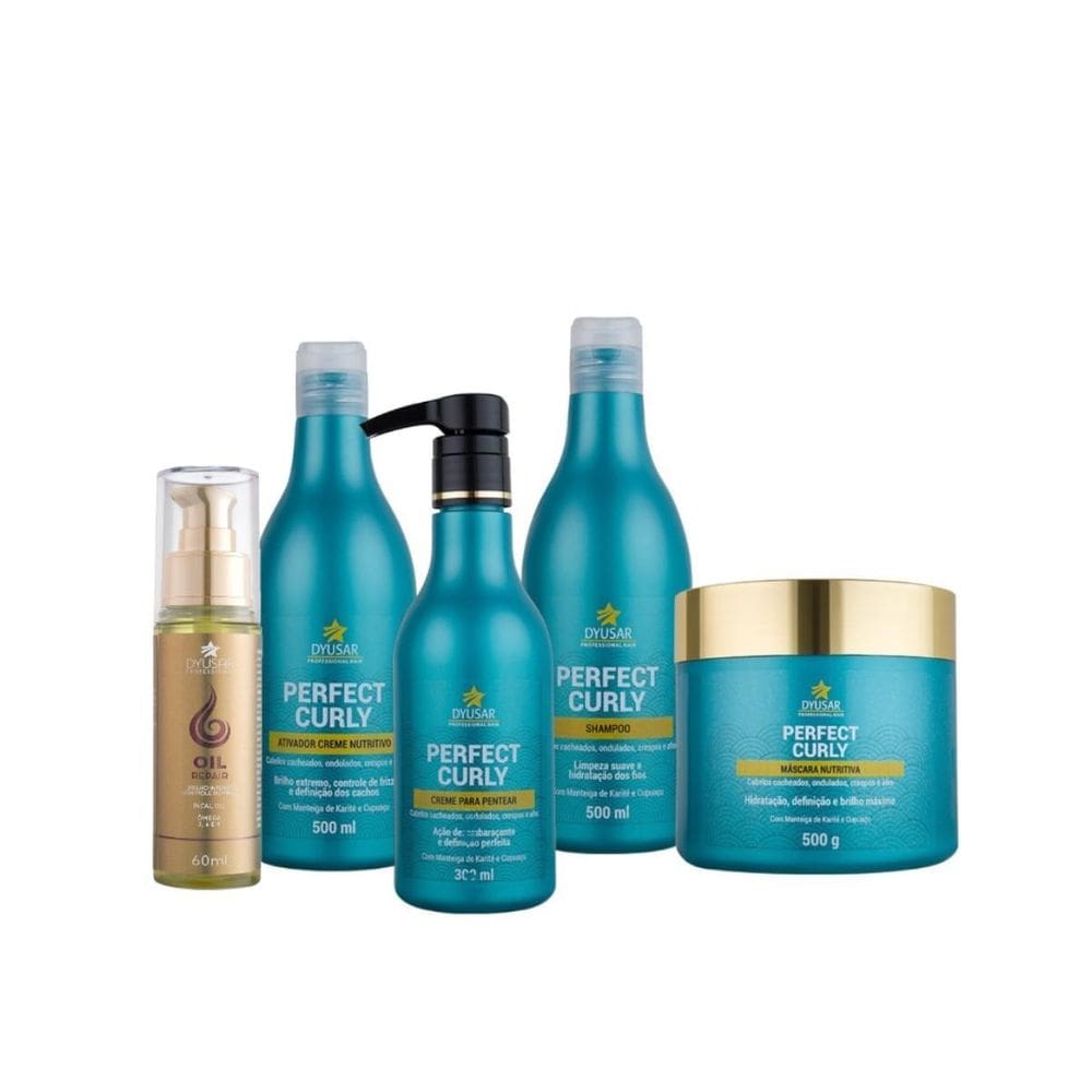 Kit Tratamento Para Cabelos Cacheados Com Oleo Reparador