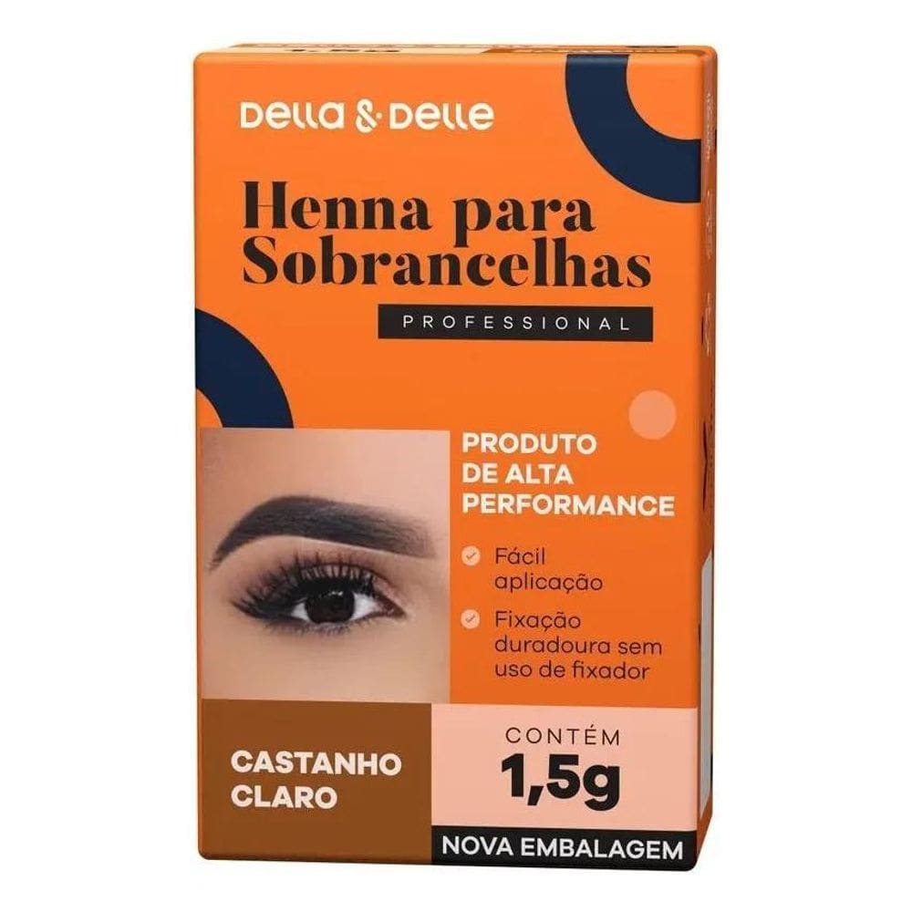2X Henna Para Sobrancelha Della E Delle 1,5G