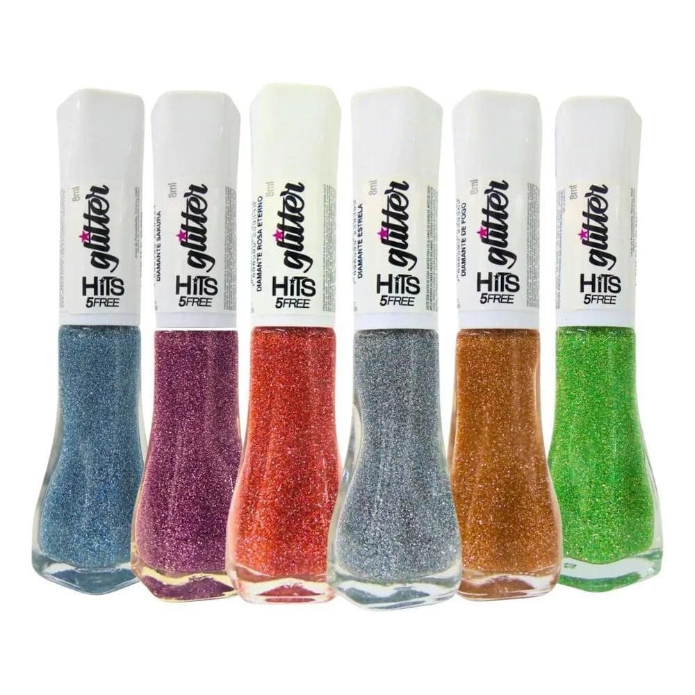 2X Kit Esmalte Glitter Hits 8Ml C/6