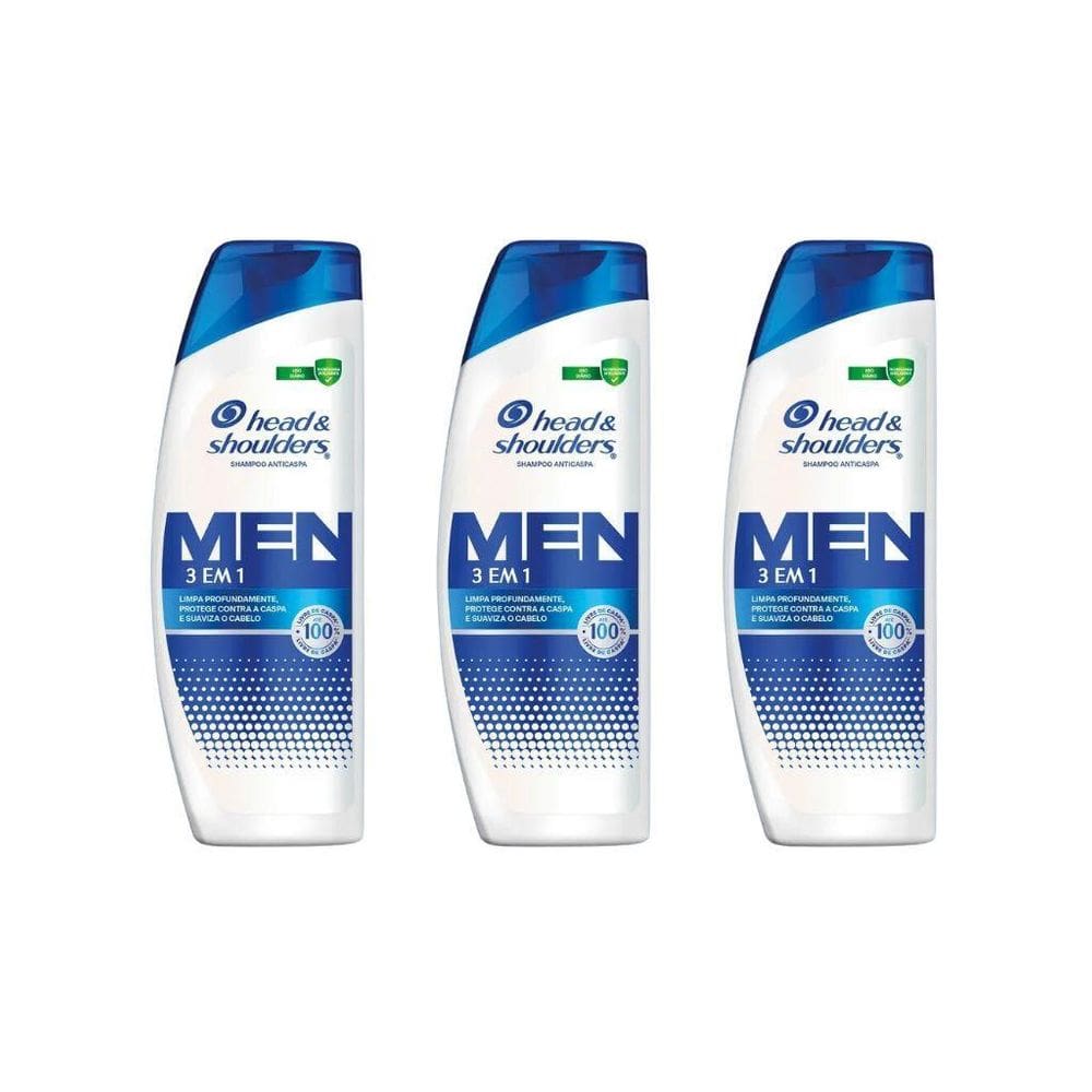 Shampoo Head & Shoulders 200Ml Men 3Em1-Kit C/3Un
