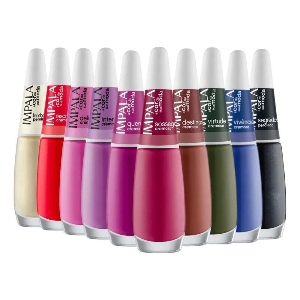 2X Kit De Esmaltes Impala Nova Coleção C/10 A Cor Da Sua Mod