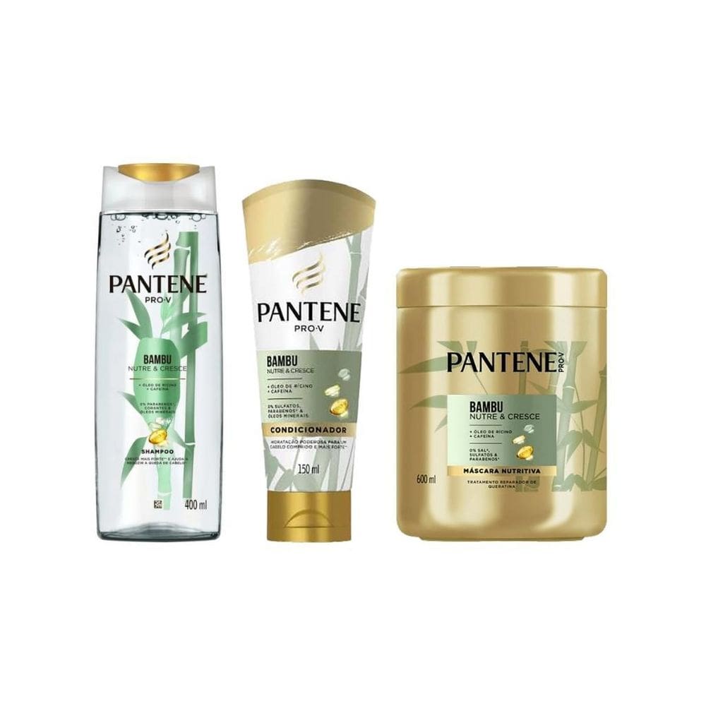 Kit Pantene Bambu 1 Sh 400Ml+ 1 Cond 150Ml+ 1 Mascara 600Ml