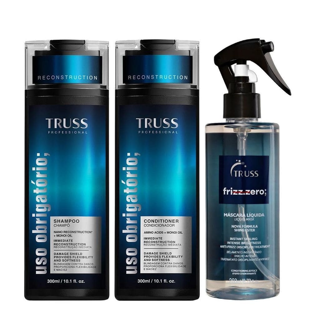 Truss Uso Obrigatório Kit Shampoo Condicionador E Frizz Zero