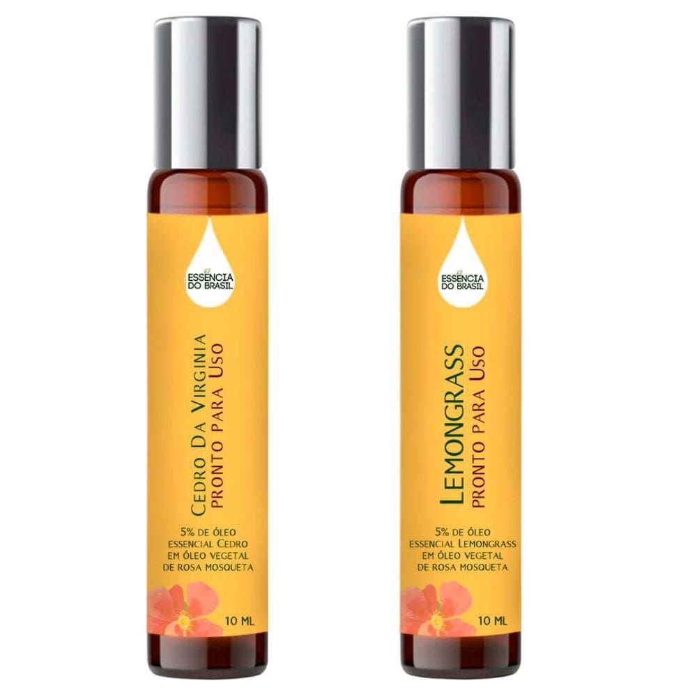 Óleos Essenciais Prontos Cedro E Lemongrass Roll On 10Ml