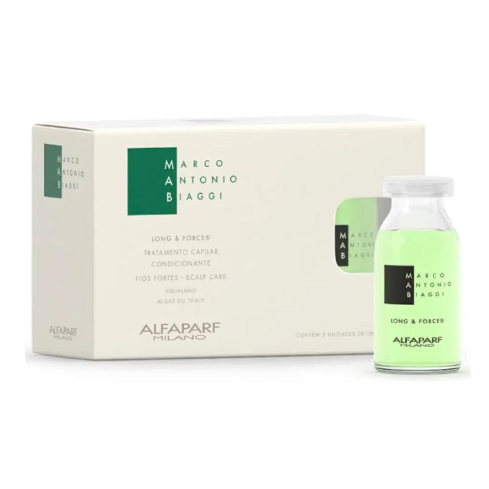 Kit 3 Ampolas Hidratação Long & Force Alfaparf By Mab 13Ml
