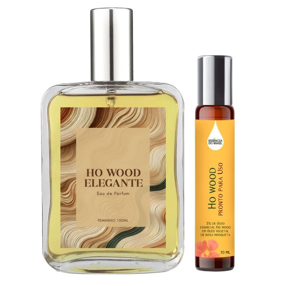 Perfume Ho Wood Elegante Mulher 100Ml + Óleo Essencial 10Ml