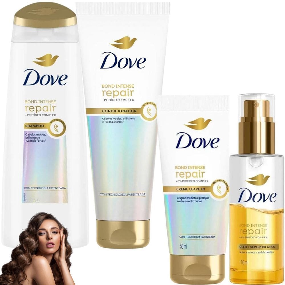 Kit Dove Intense Repair Bond Óleo Milagroso Extraordinário