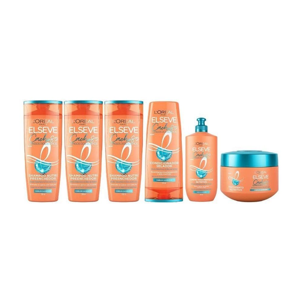 Kit Elseve Cachos Dos Sonhos 3 Sh 200Ml+Cond+Masc 300G+Creme