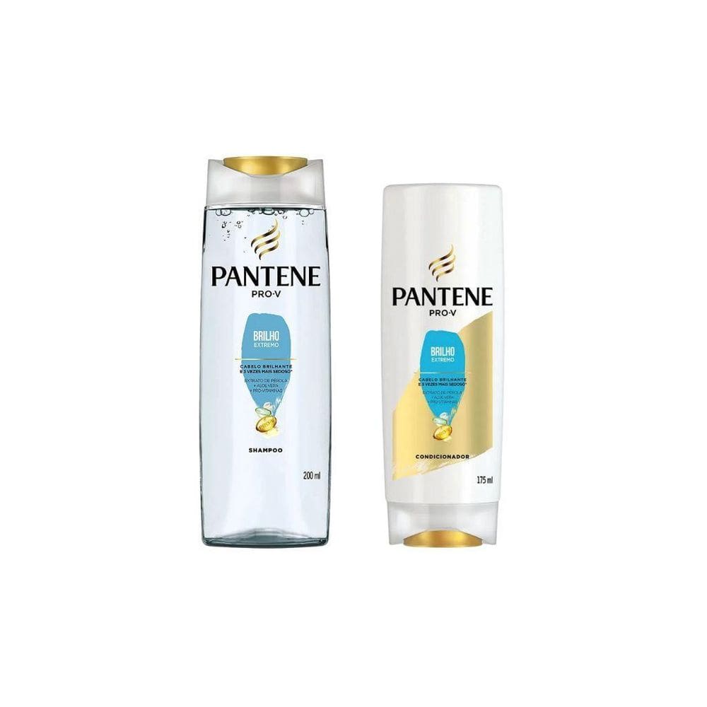 Kit Pantene Brilho Extremo 1 Shampoo 200Ml + 1 Cond 175Ml