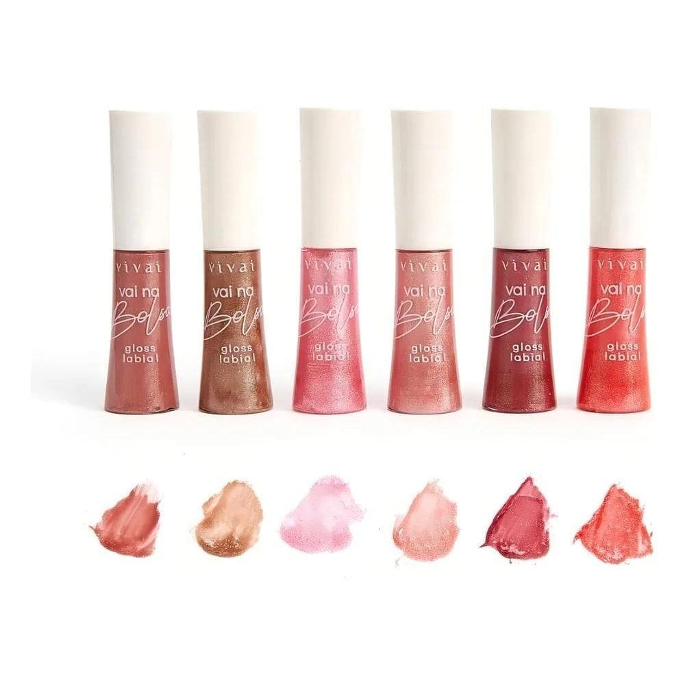 2X Vivai Kit 6 Uni Gloss Labial Na Bolsa  Revenda Cor