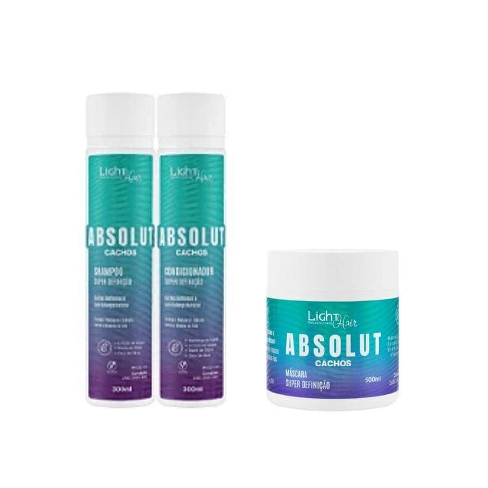 Light Hair Absolut Shampoo+Condicionador+Mascara Cachos