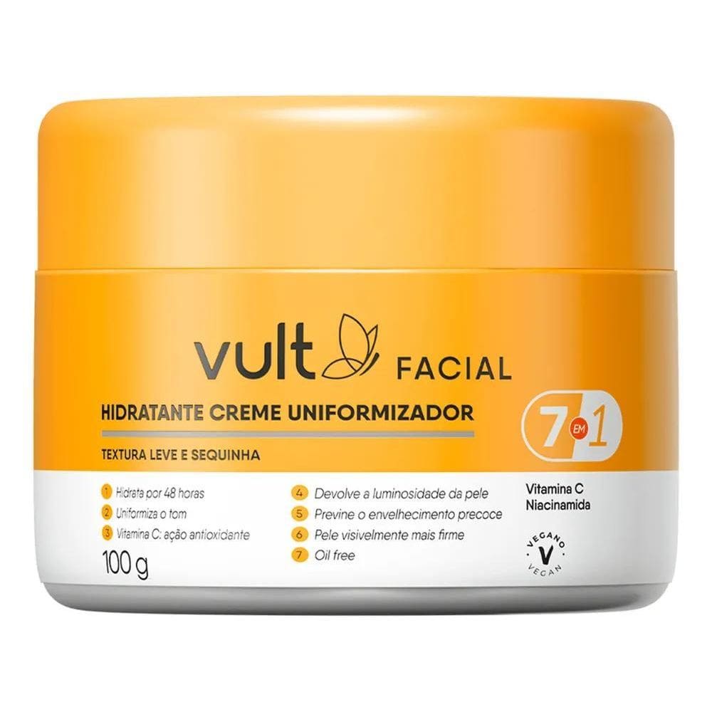 2X Hidratante Creme Uniformizador Facial Vult 7 Em 1 - 100G