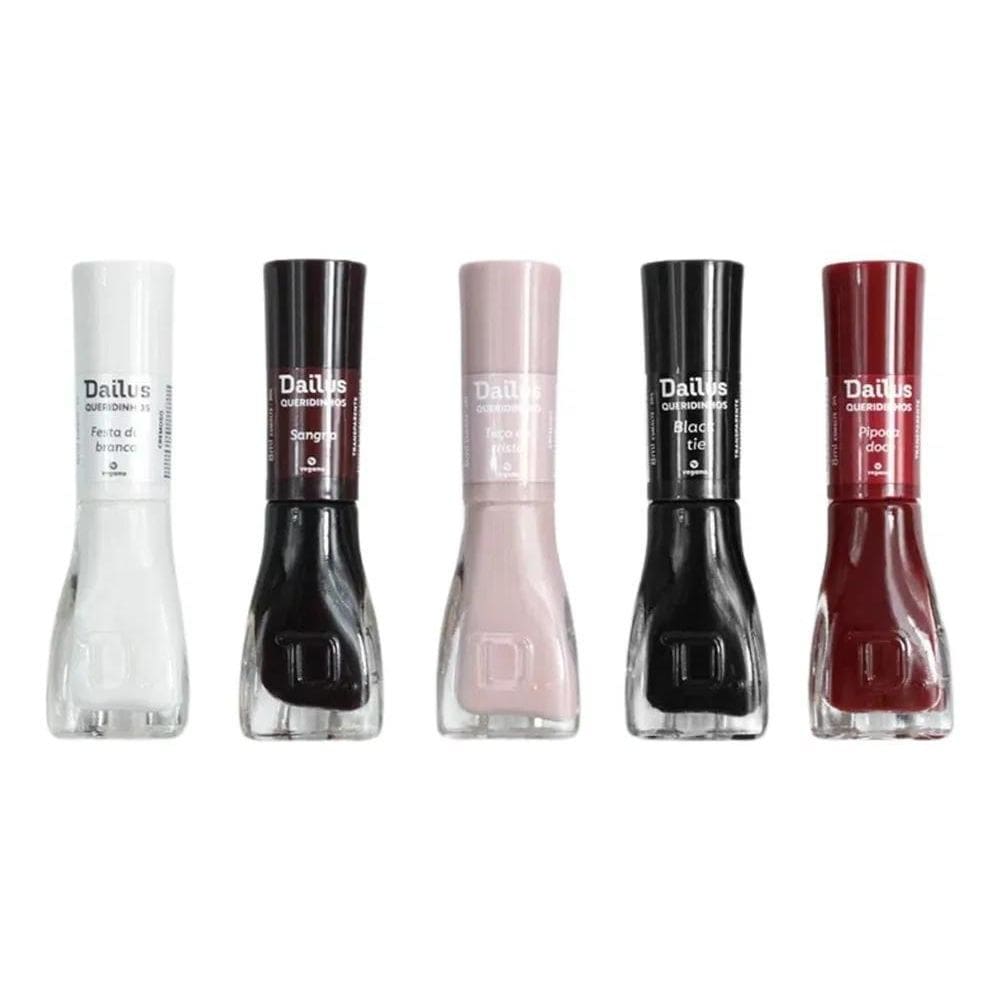2X Kit 5 Esmaltes Dailus Mais Vendidos Cor