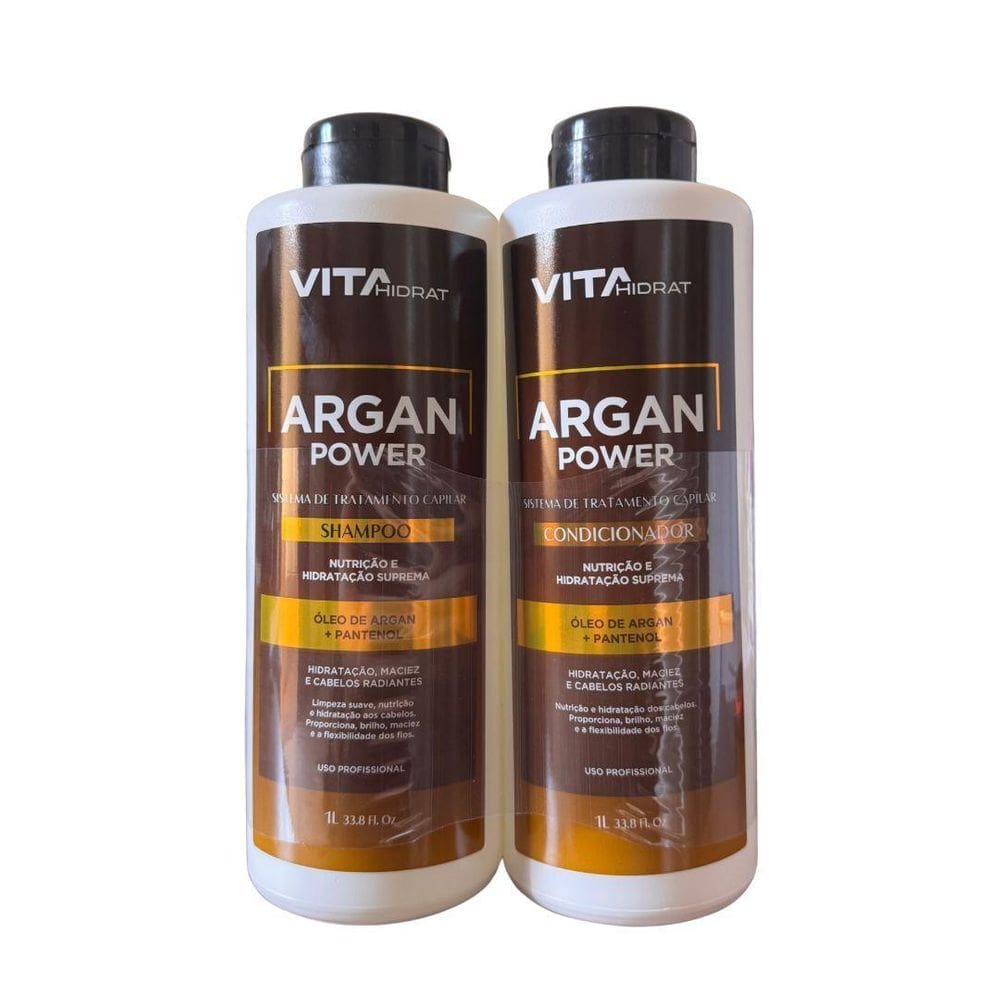 Kit Shampoo E Condicionador Tratamento Capilar Argan Power
